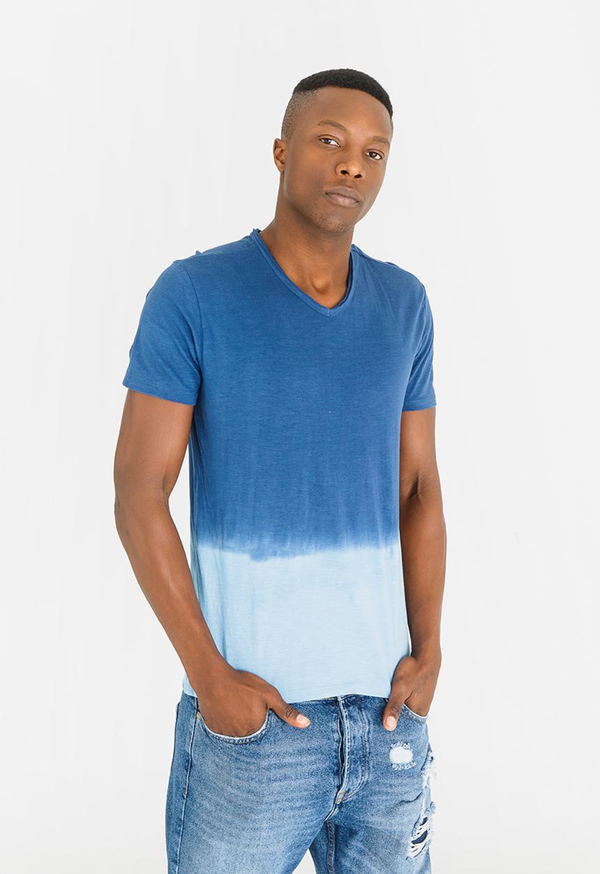 STYLE REPUBLIC - Dylan Dip Dye Tee Blue