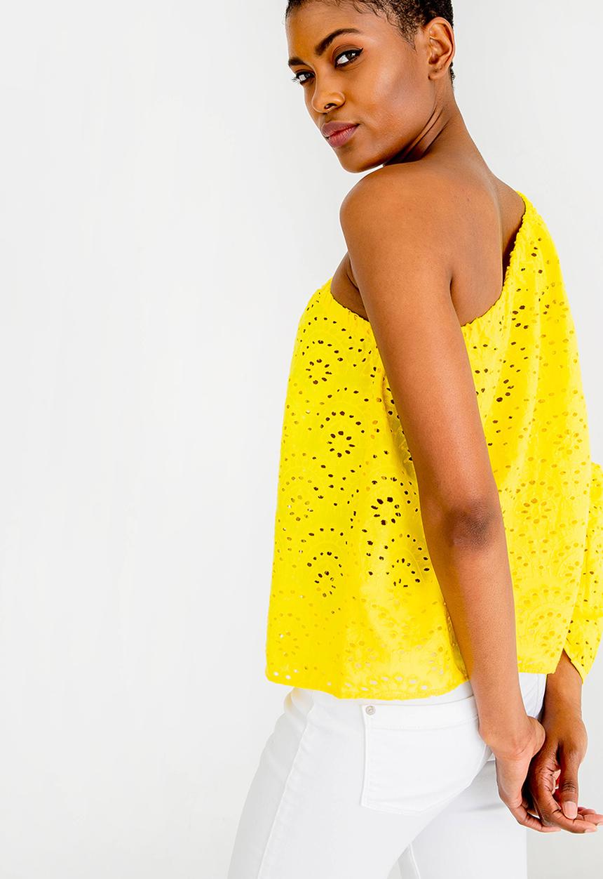 ONLY - Sabah One Shoulder Top Yellow