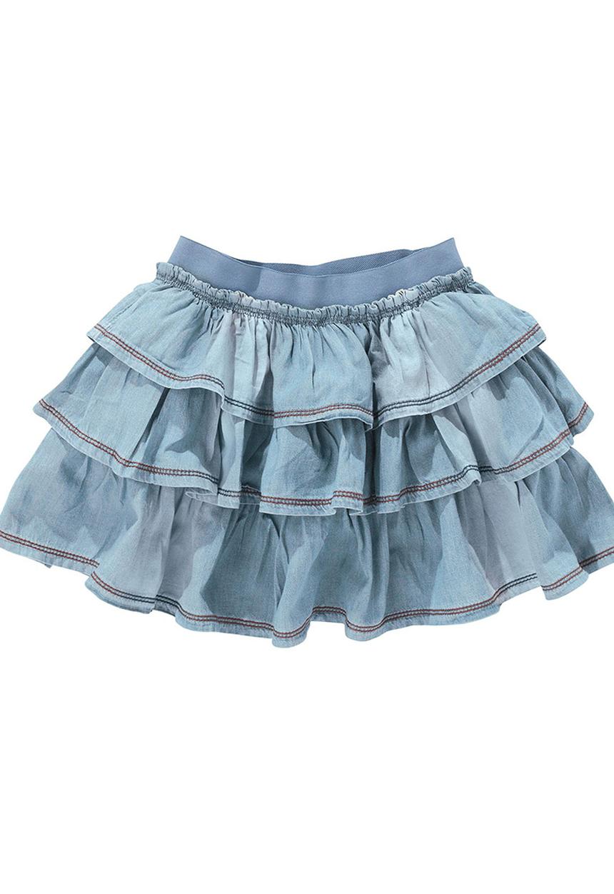 Next - Denim Ra-Ra Skirt Pale Blue