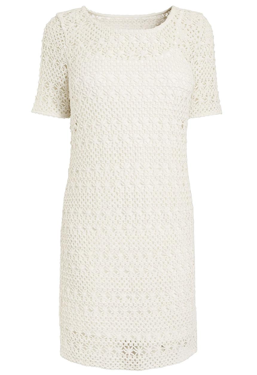 Next - Crochet tunic in stone Stone/Beige