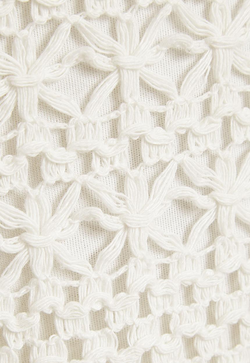 Next - Crochet tunic in stone Stone/Beige
