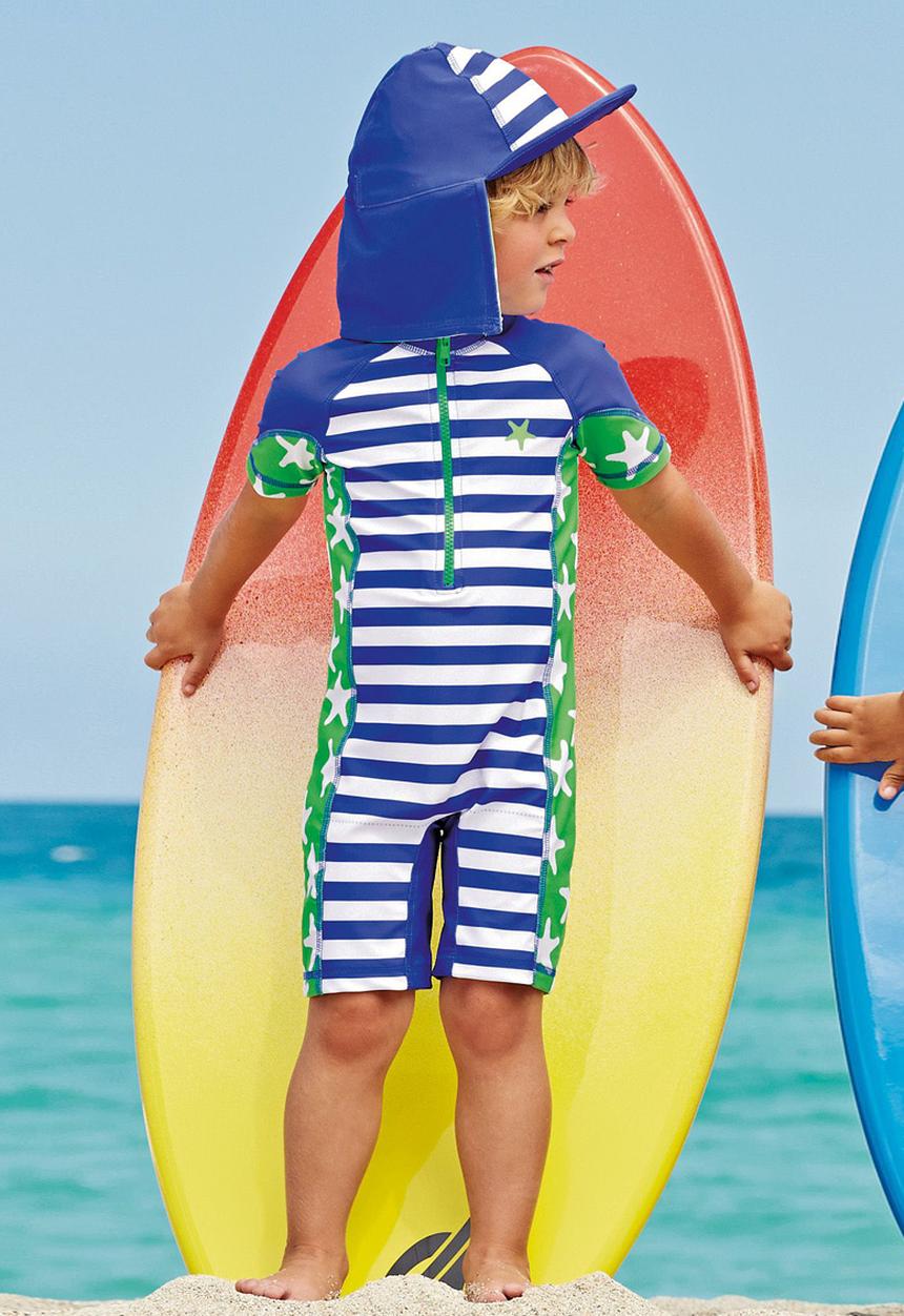Next - Sunsafe Suit And Hat Set Green