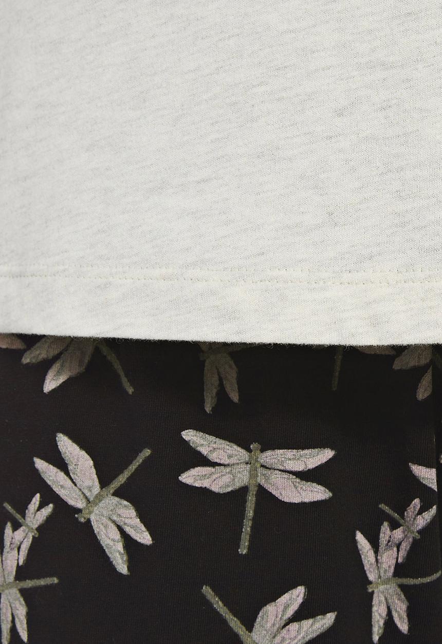Next - Dragonfly-print pyjama set Black/White