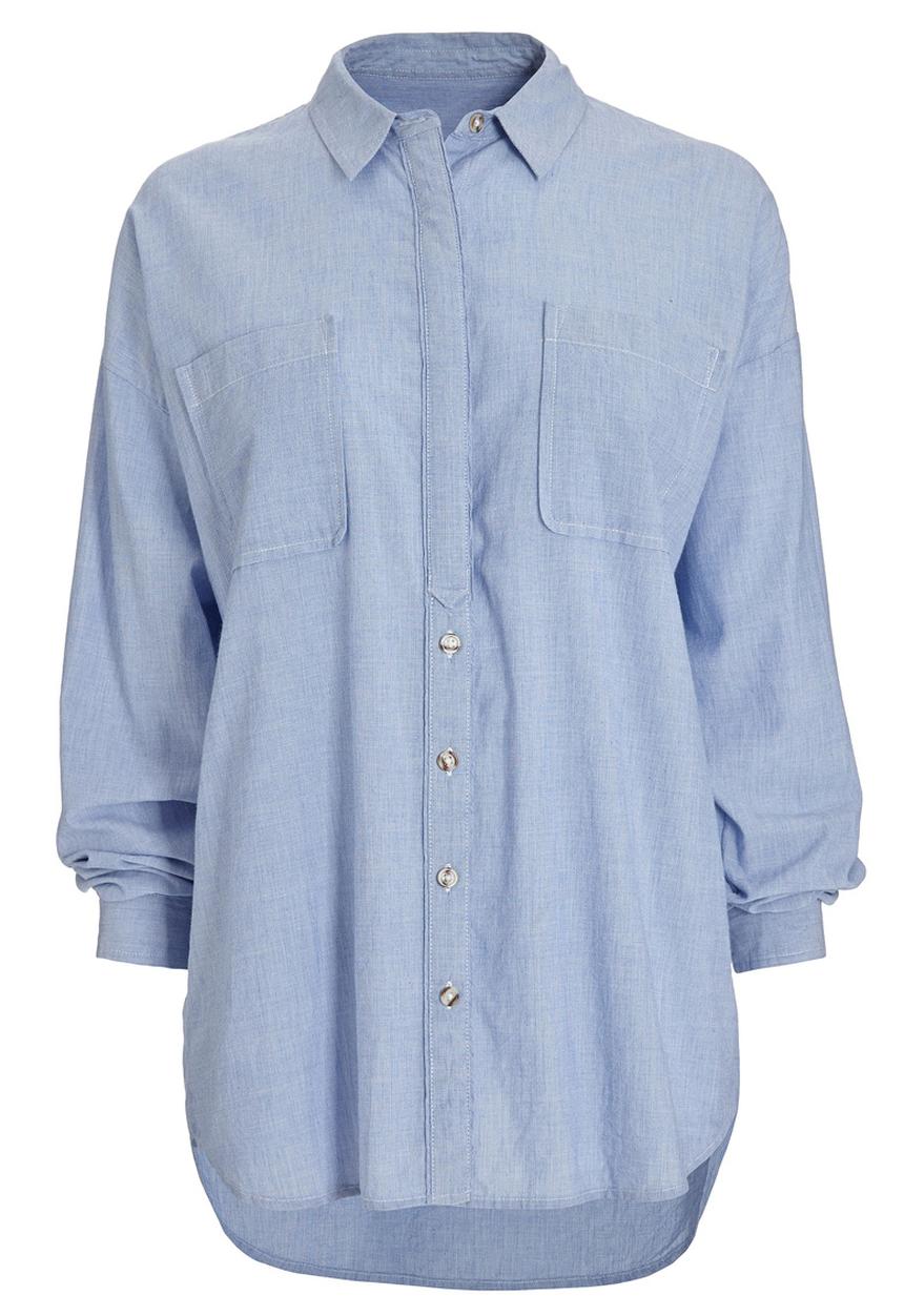 Next - Oversized casual shirt pale blue