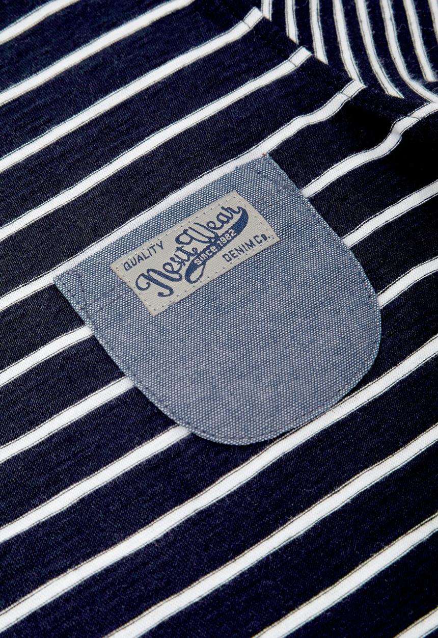 Next - 3-Pack Striped T-Shirts Mid Blue