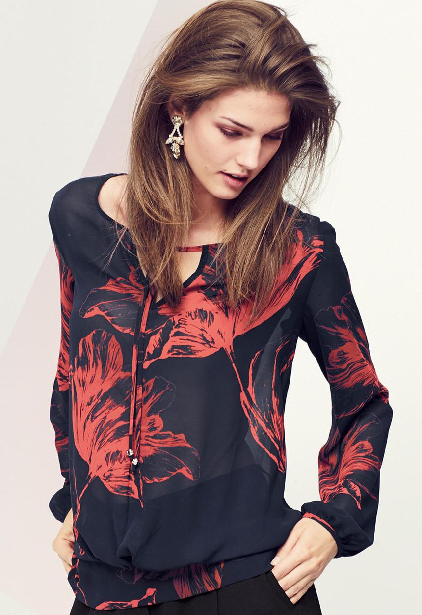 Next - Printed blouse Navy