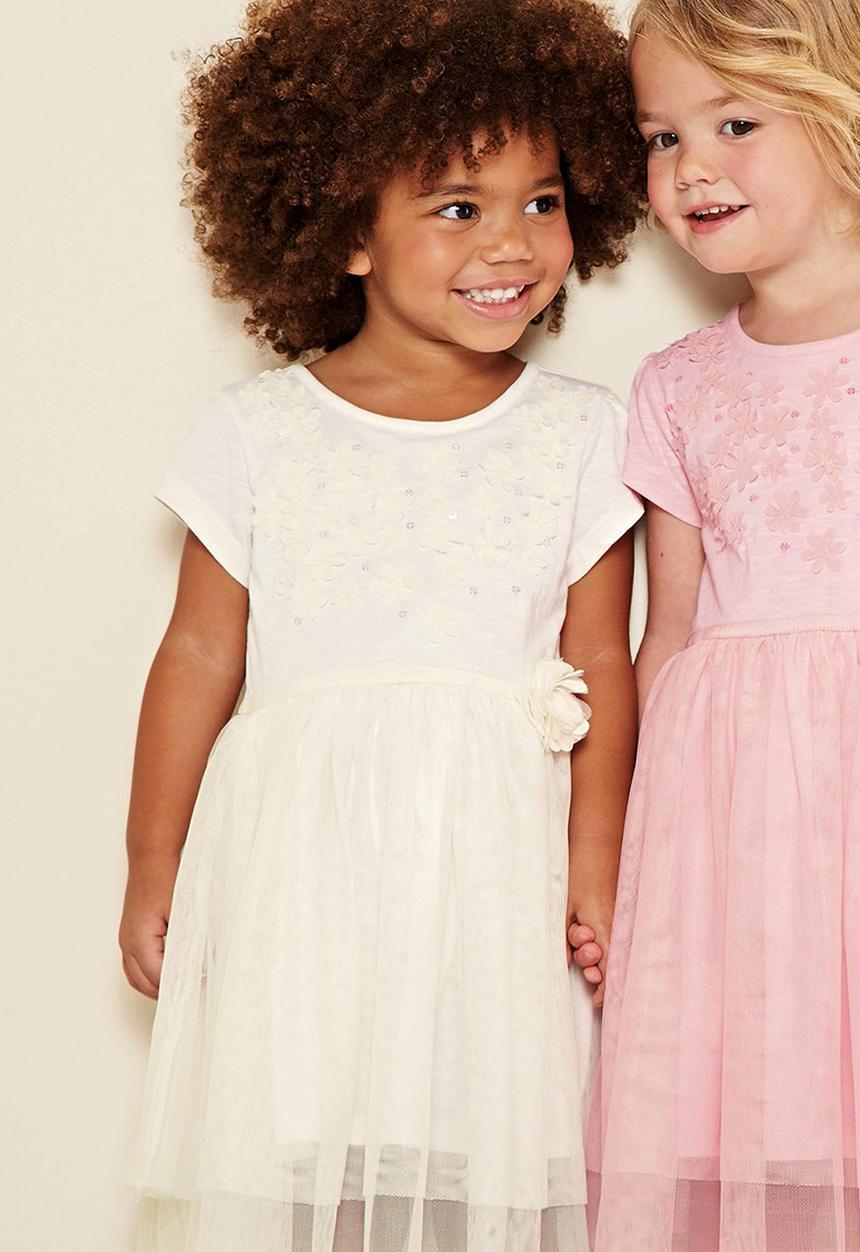 Next - Mesh Tutu Dress Stone/Beige