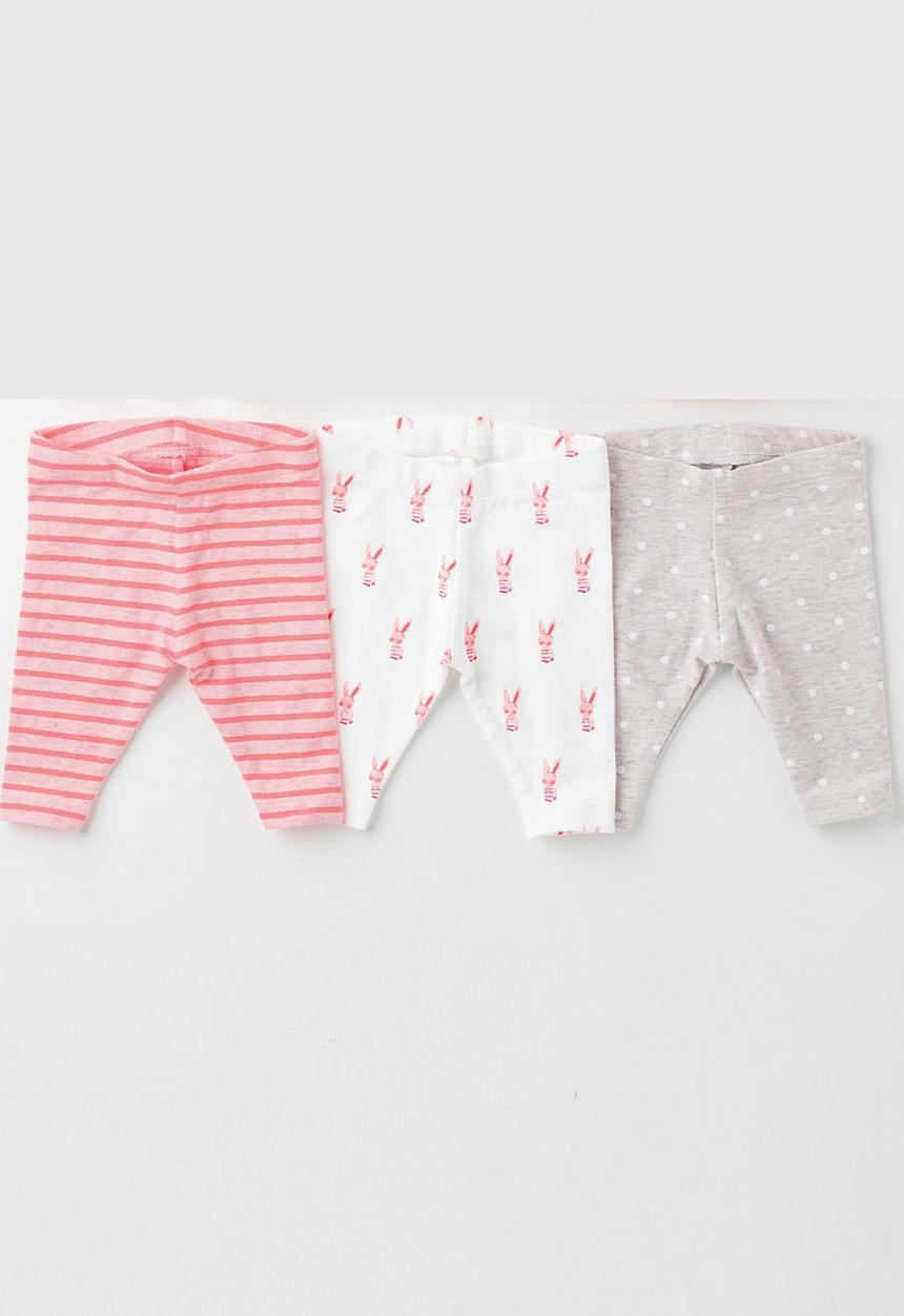 Next - 3-pack Bunny Leggings Multi-colour