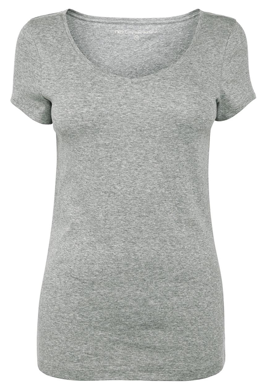 Next - V-neck T-shirt mid Grey