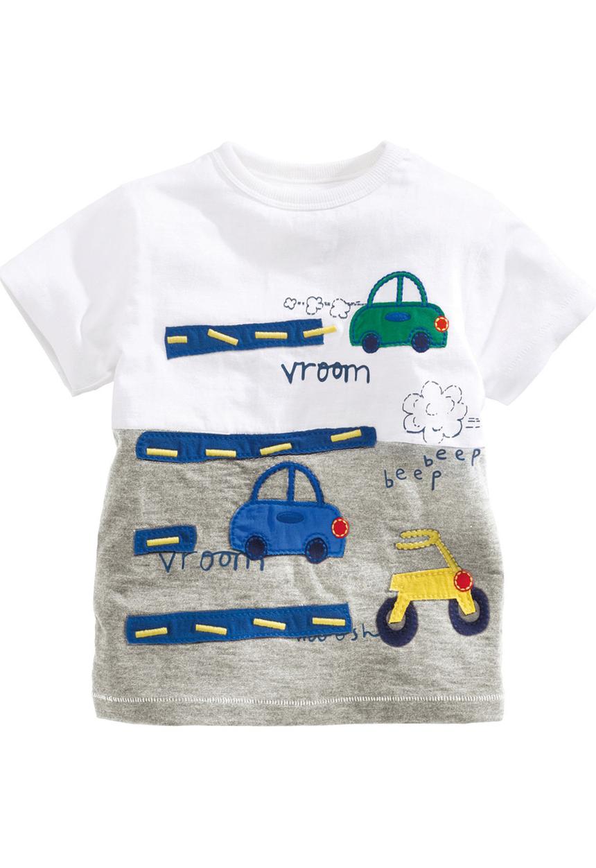 Next - Applique Cars T-Shirt Multi-colour