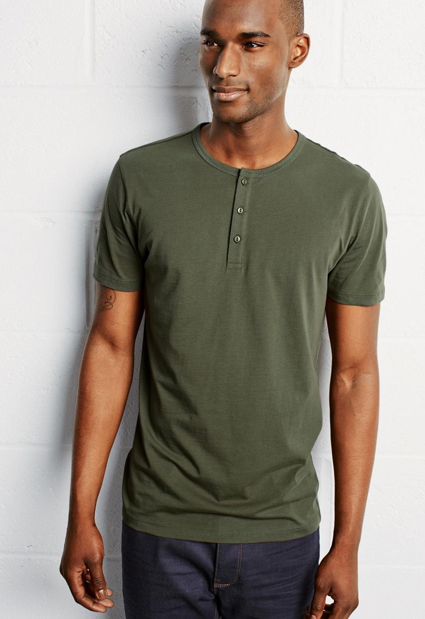 Next - Khaki Granddad T-shirt Green