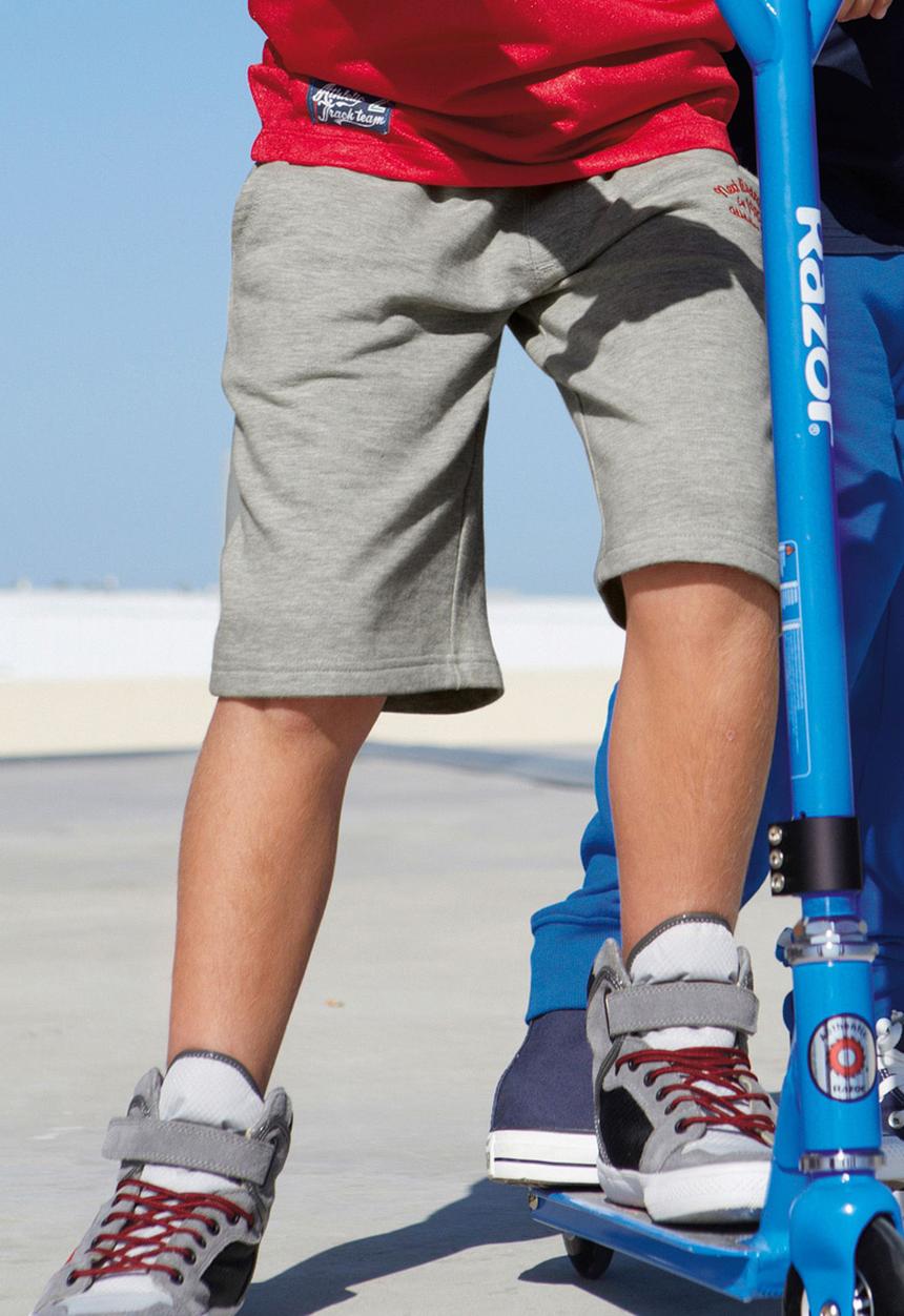 Next - Shorts With Chunky Rib Waistband Pale Grey