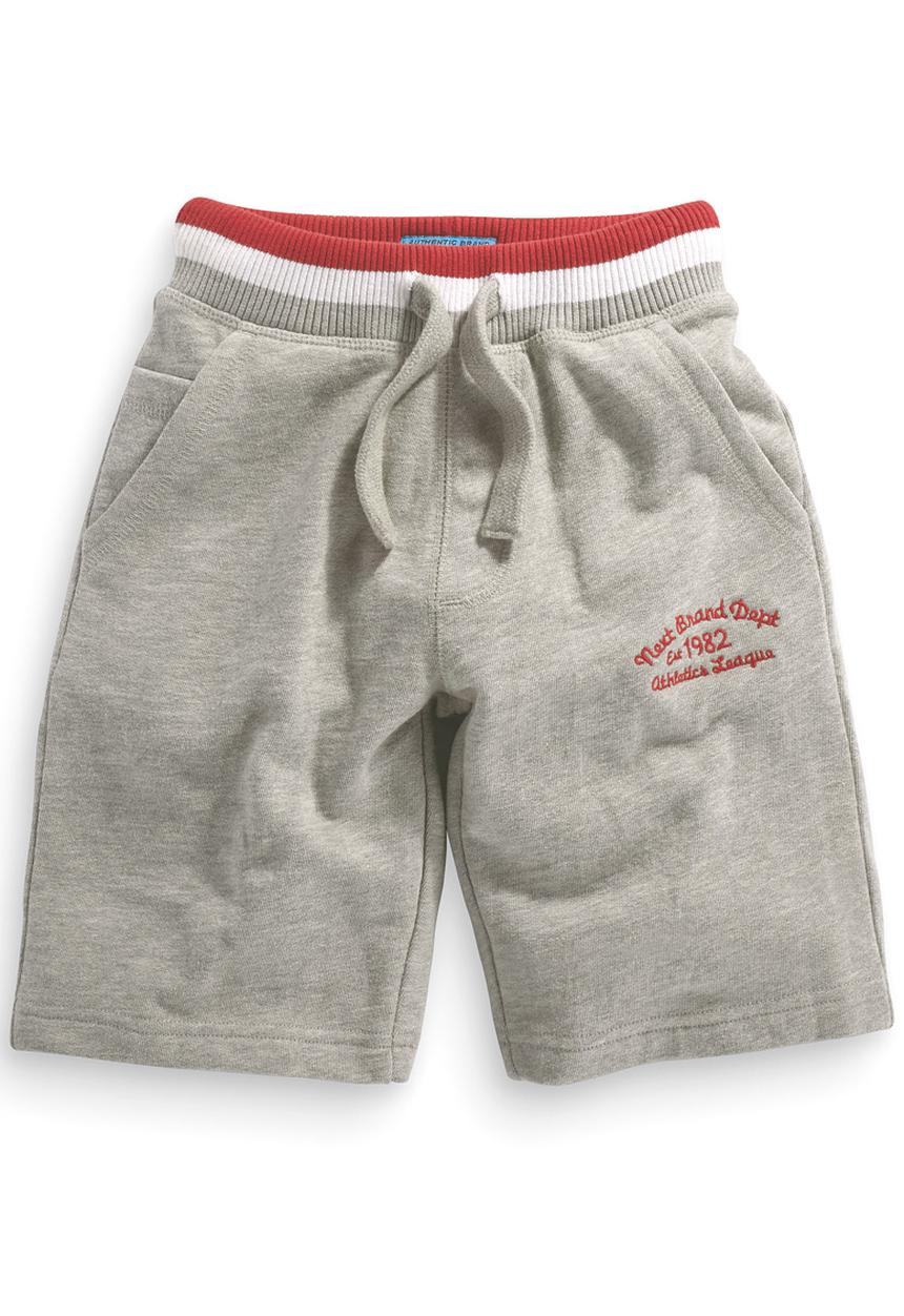 Next - Shorts With Chunky Rib Waistband Pale Grey