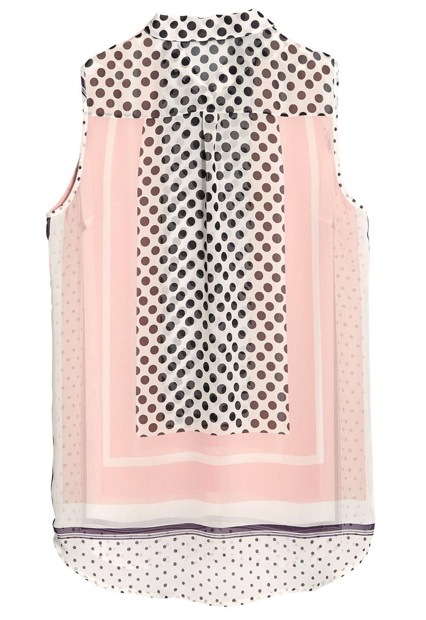 Next - Printed sleeveless shirt pale Pink