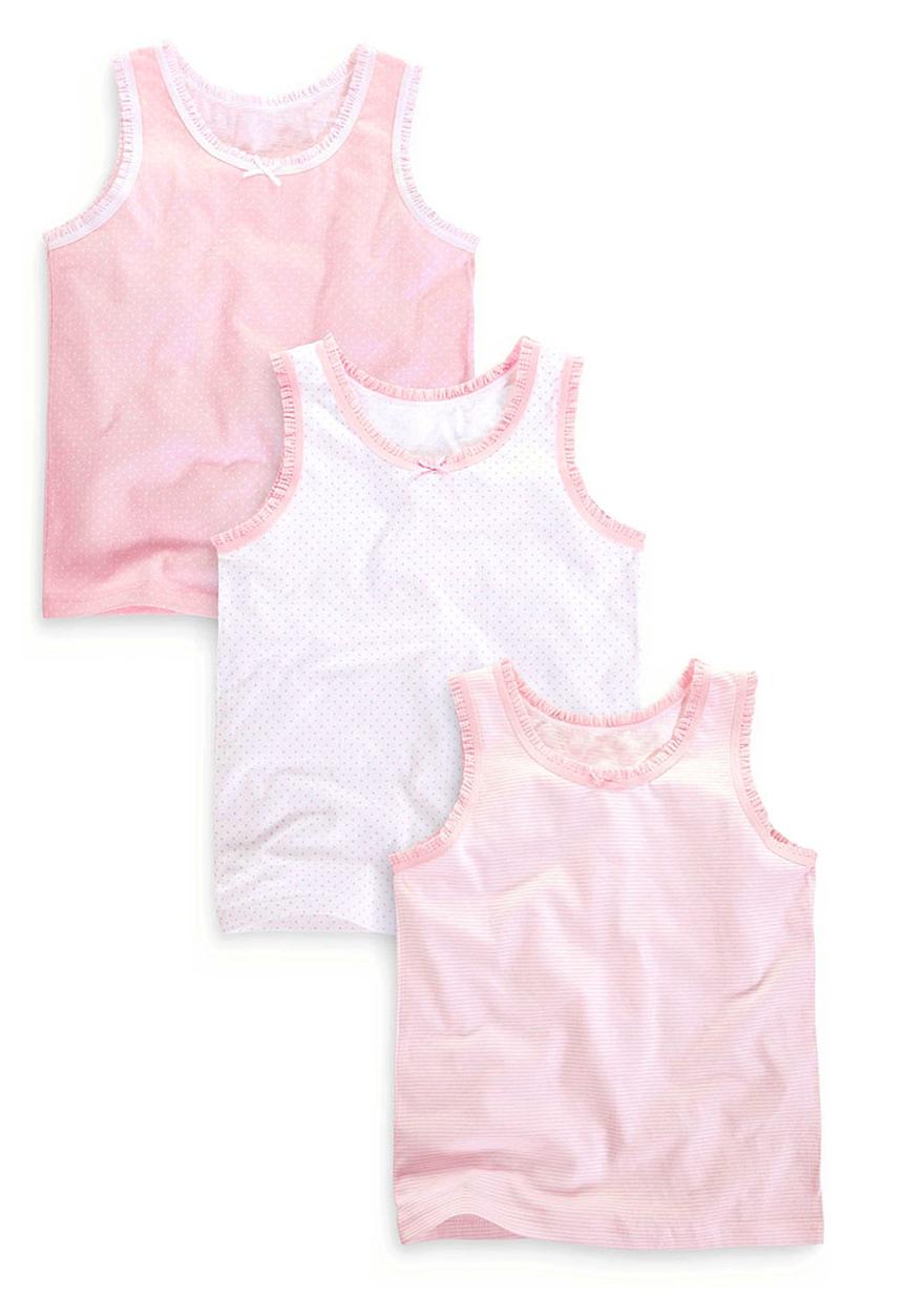 Next - Three Pack Vests Mid Pink