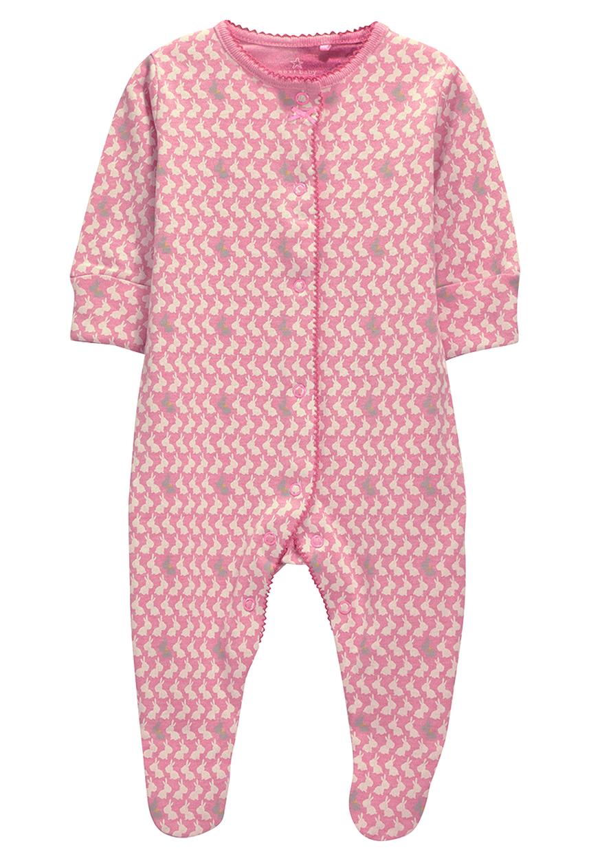 Next - Three Pack Pink Character Sleepsuits Pale Pink