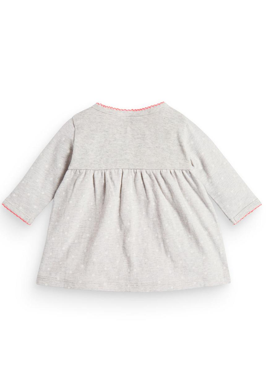 Next - Spot Jersey Dress Pale Grey Pale Grey