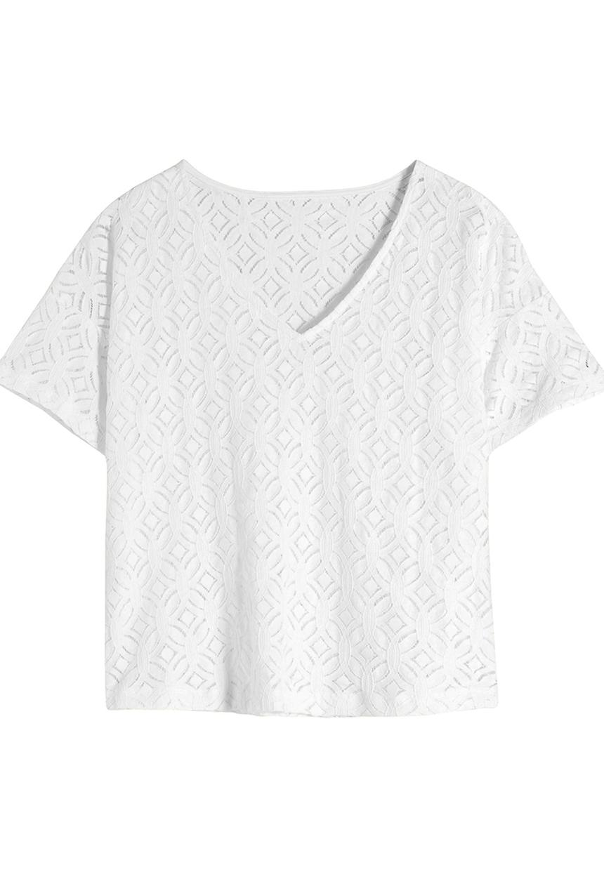 Next - Lace T-shirt White