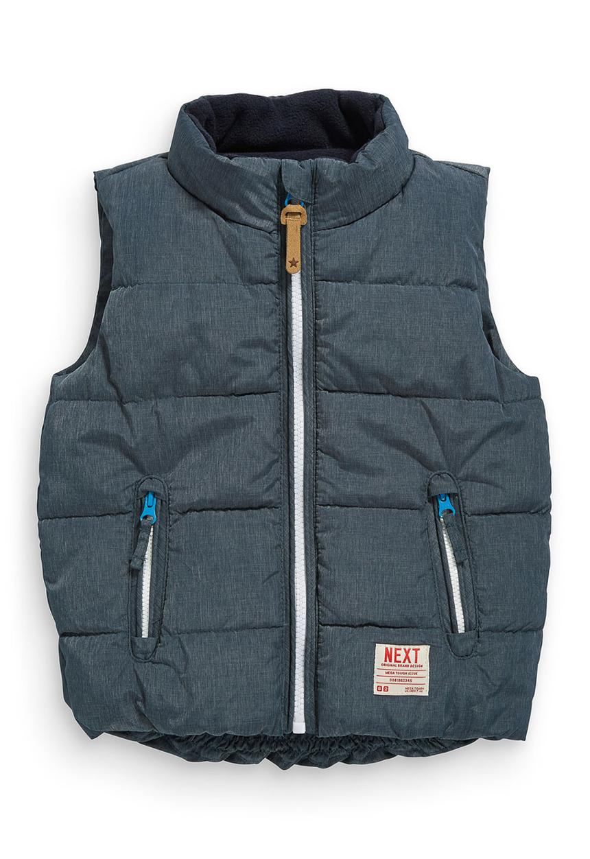 Next - Denim look gilet Mid Blue