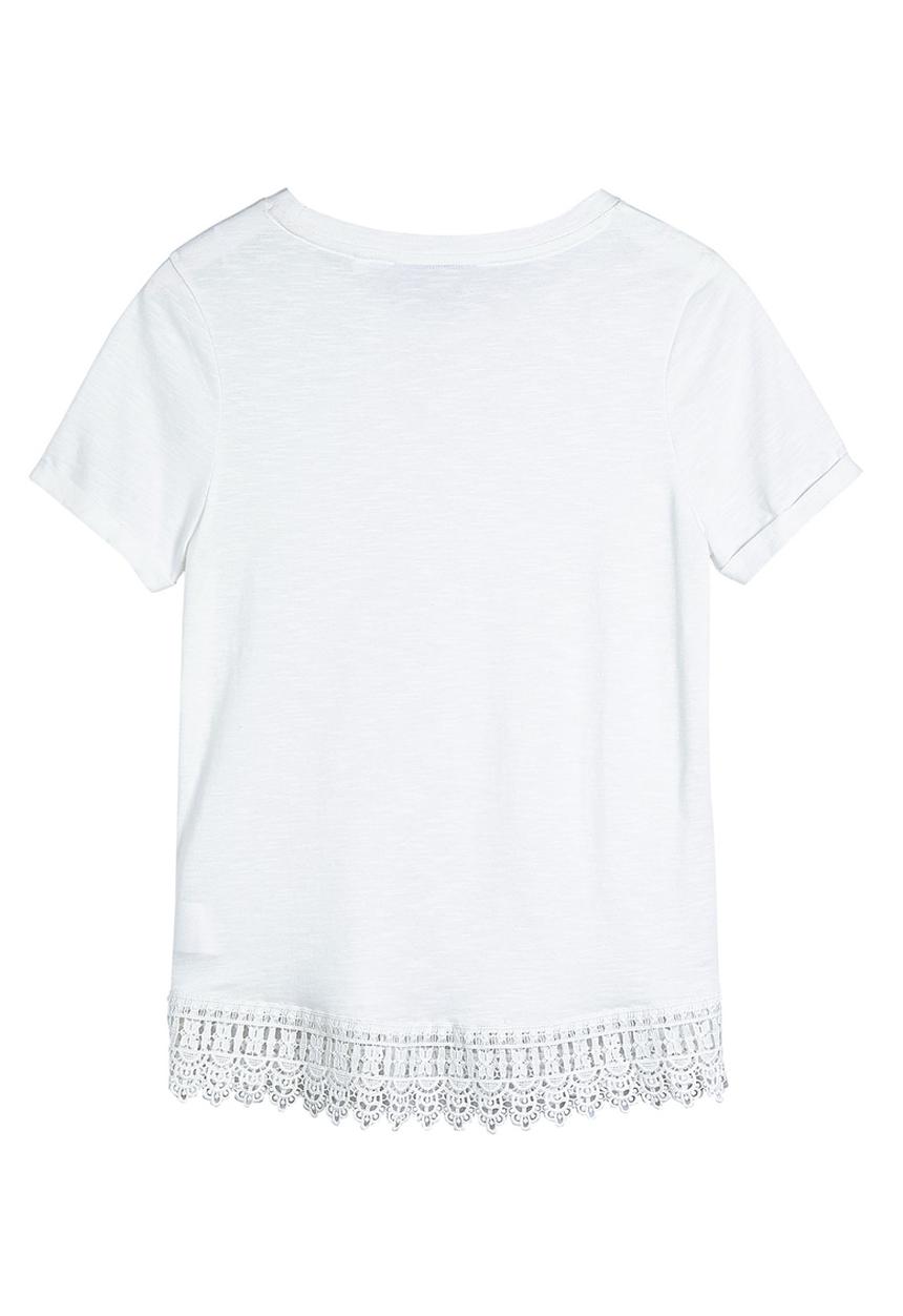 Next - Lace Trim T-shirt White