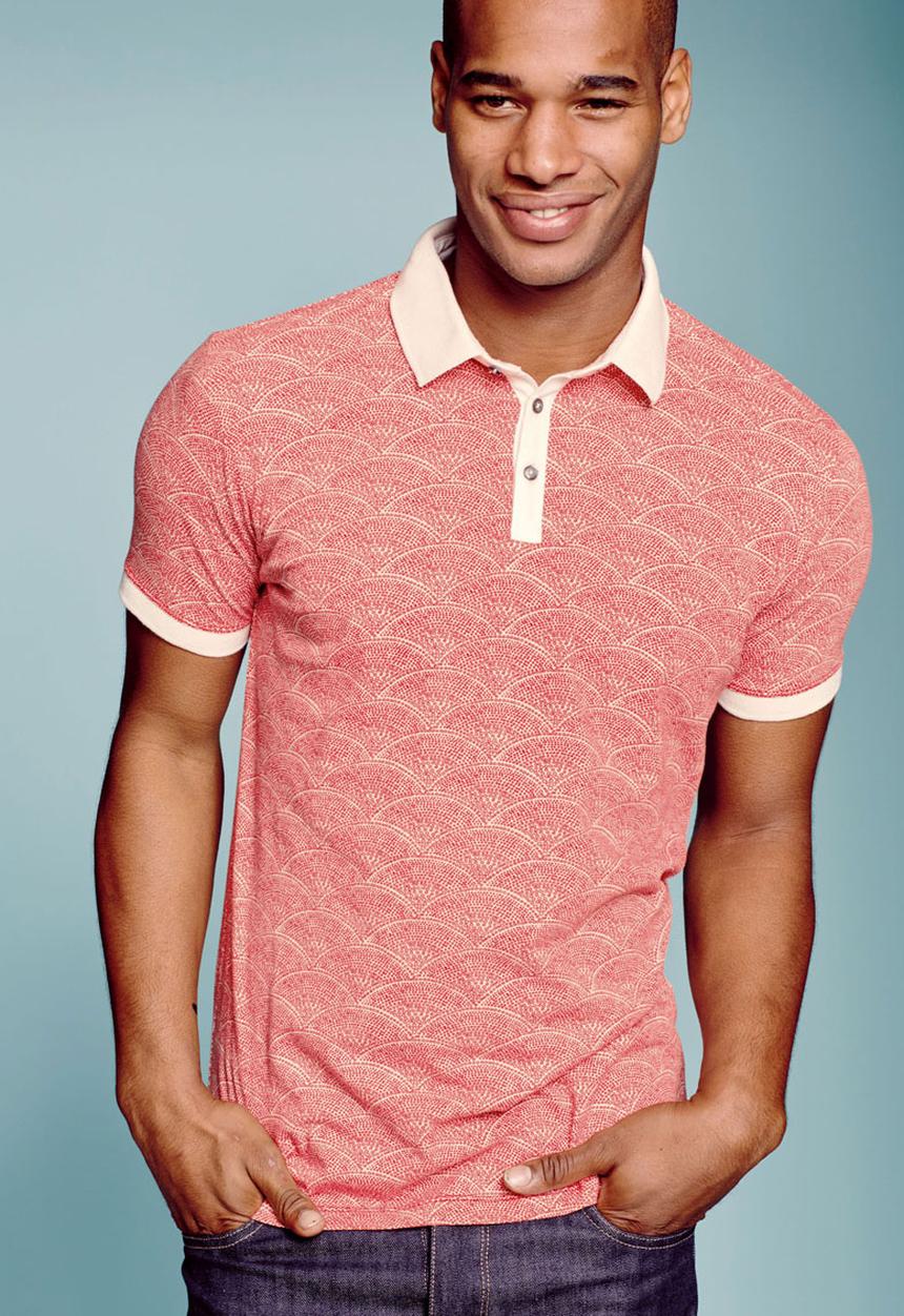 Next - Fan-print Polo Shirt Red