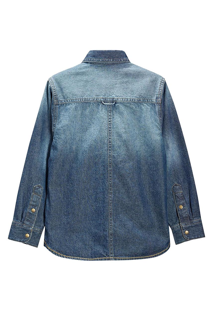 Next - Rinse Wash Denim Shirt Dark Blue