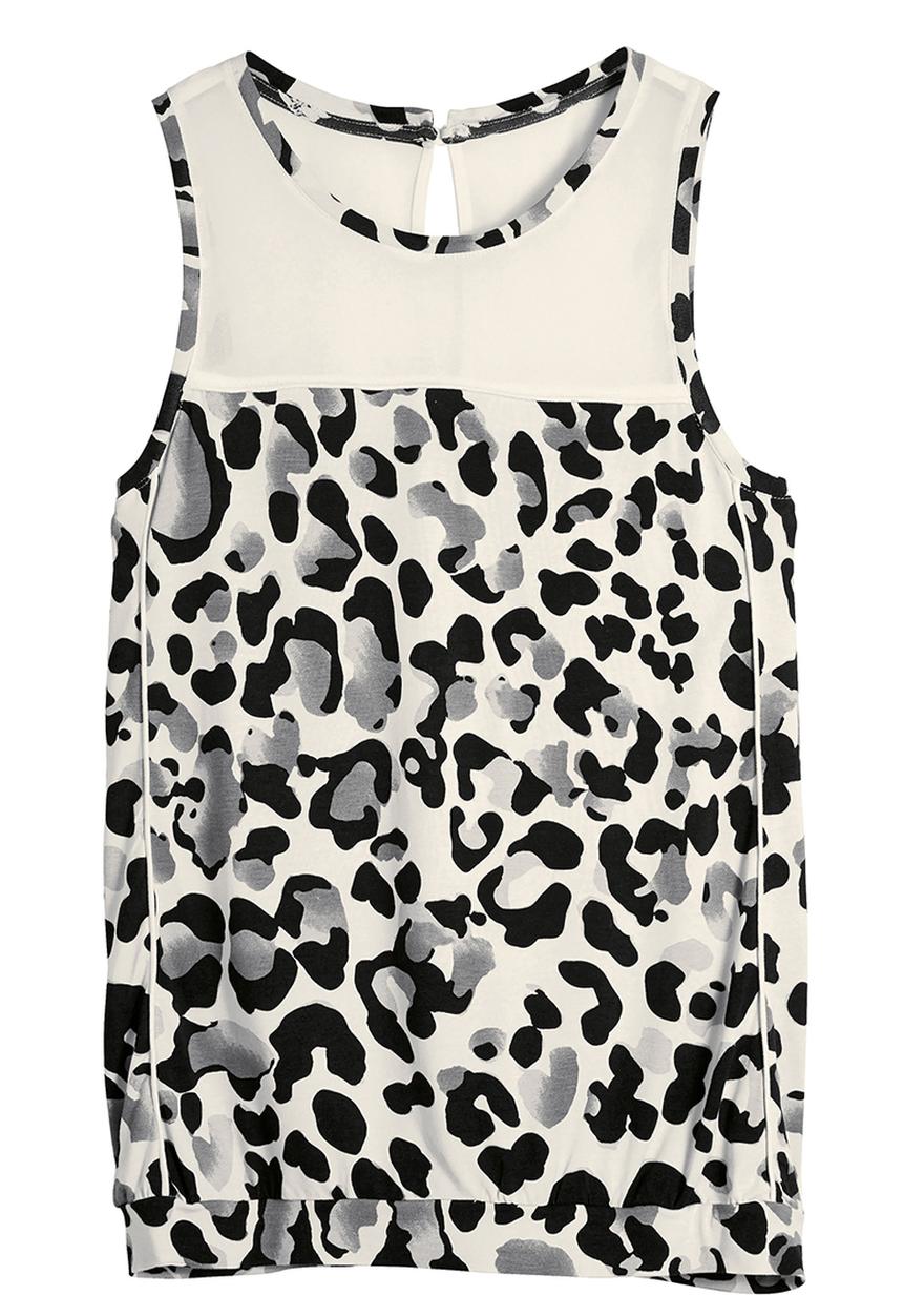 Next - Monochrome Cami Animal Print Black and White