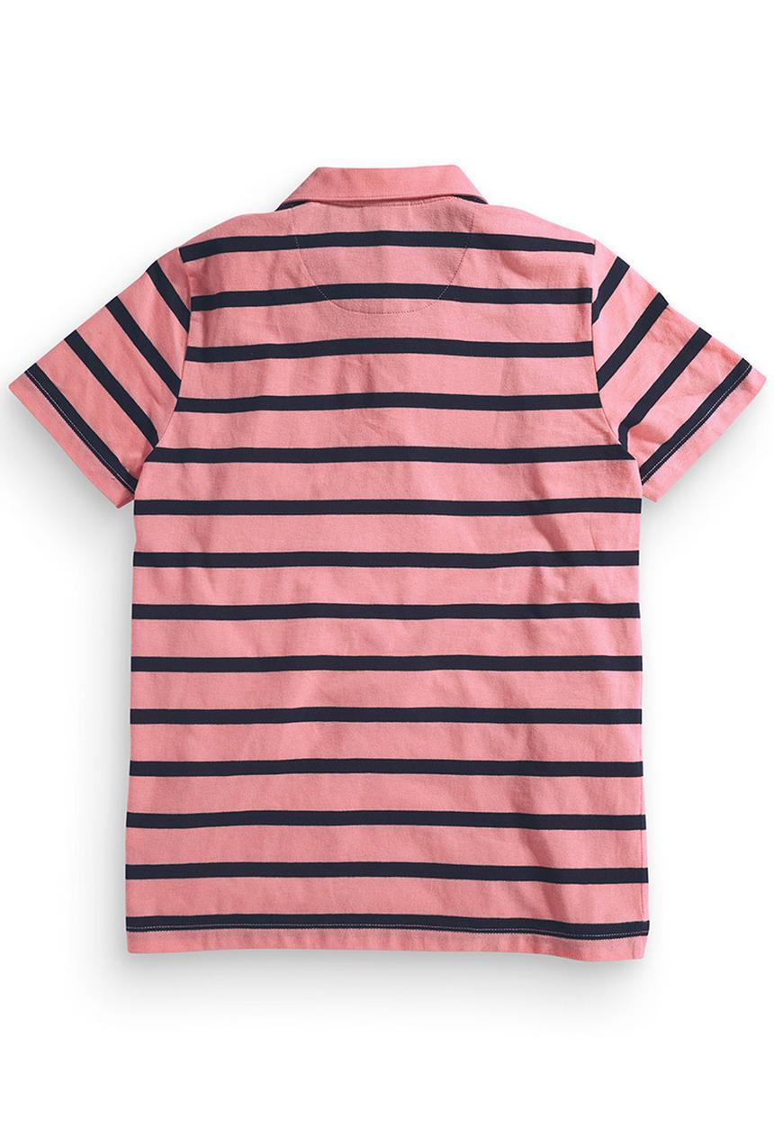Next - Pink and Navy Stripe Polo Shirt