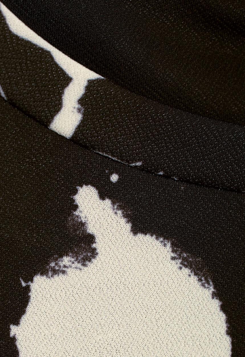Next - Printed Textured Top Black/White
