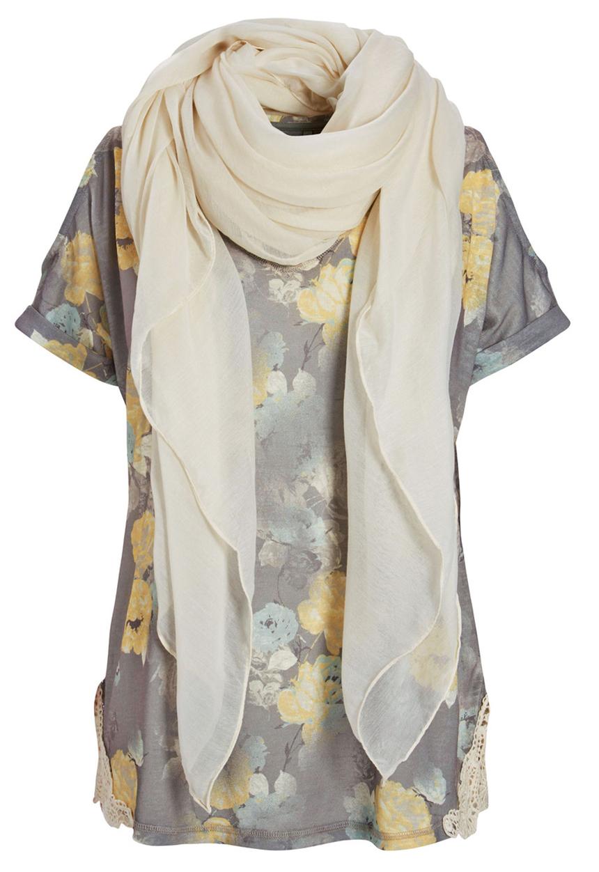 Next - Scarf-layered Top Multi-colour