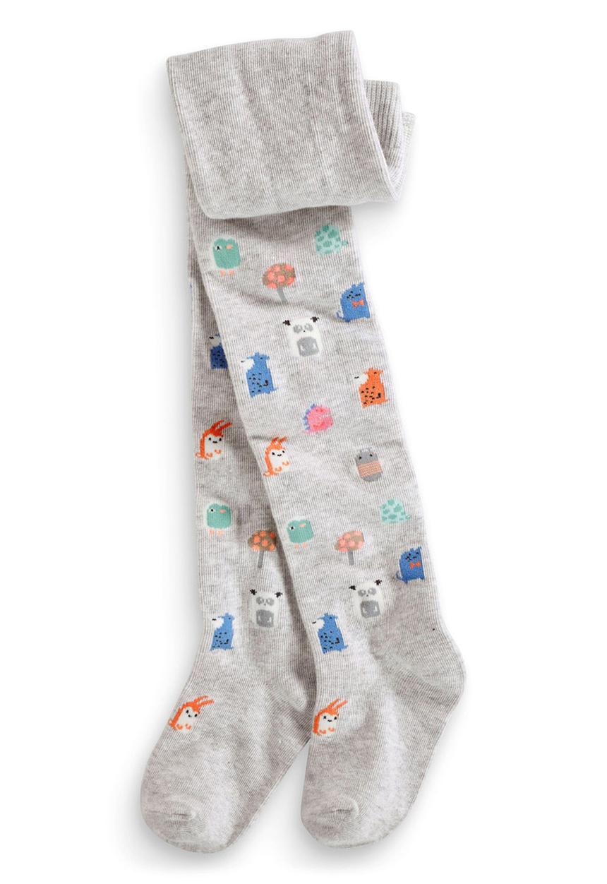 Next - Printed Tights Grey