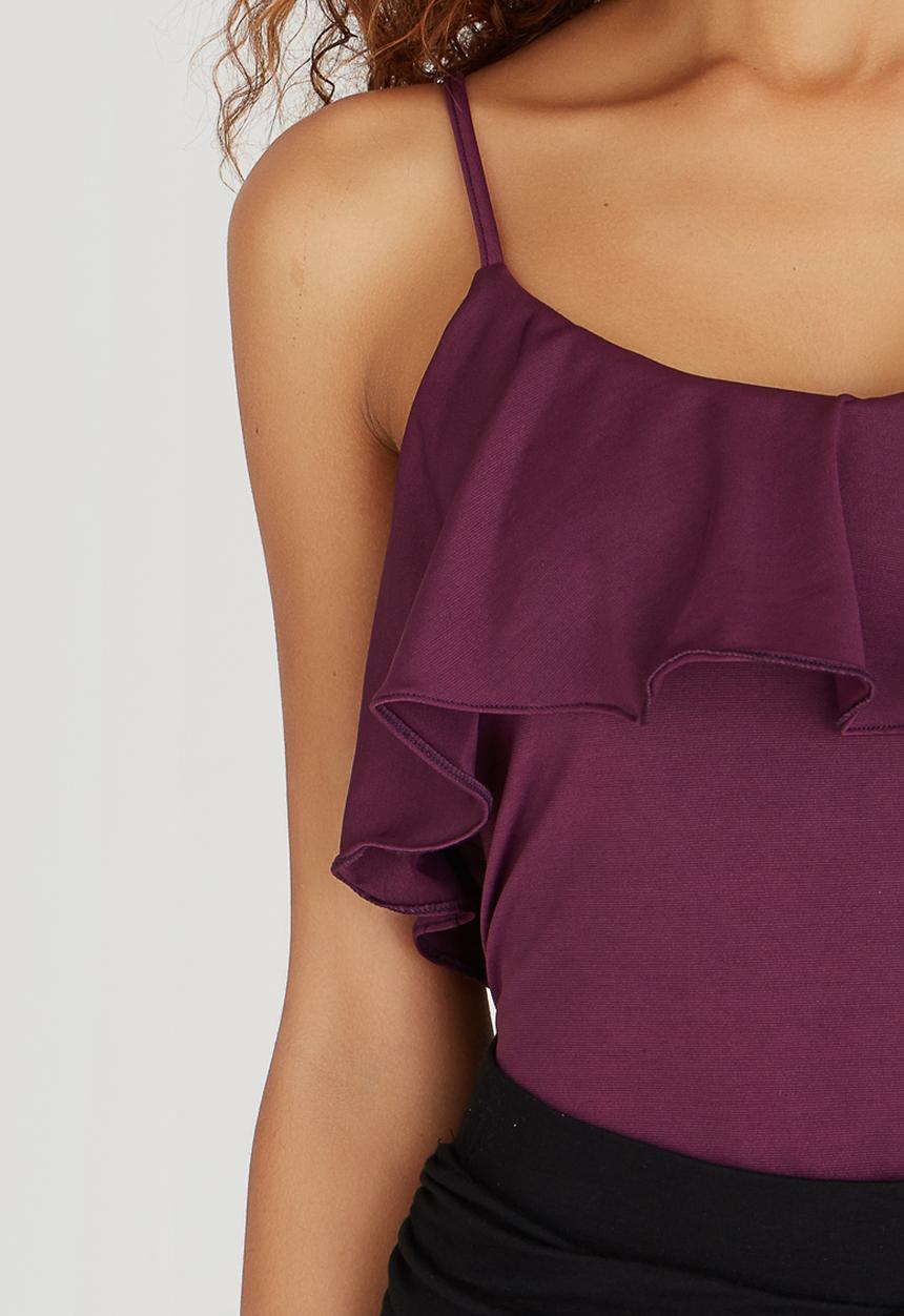 c(inch) - Frill Cami Dark Purple