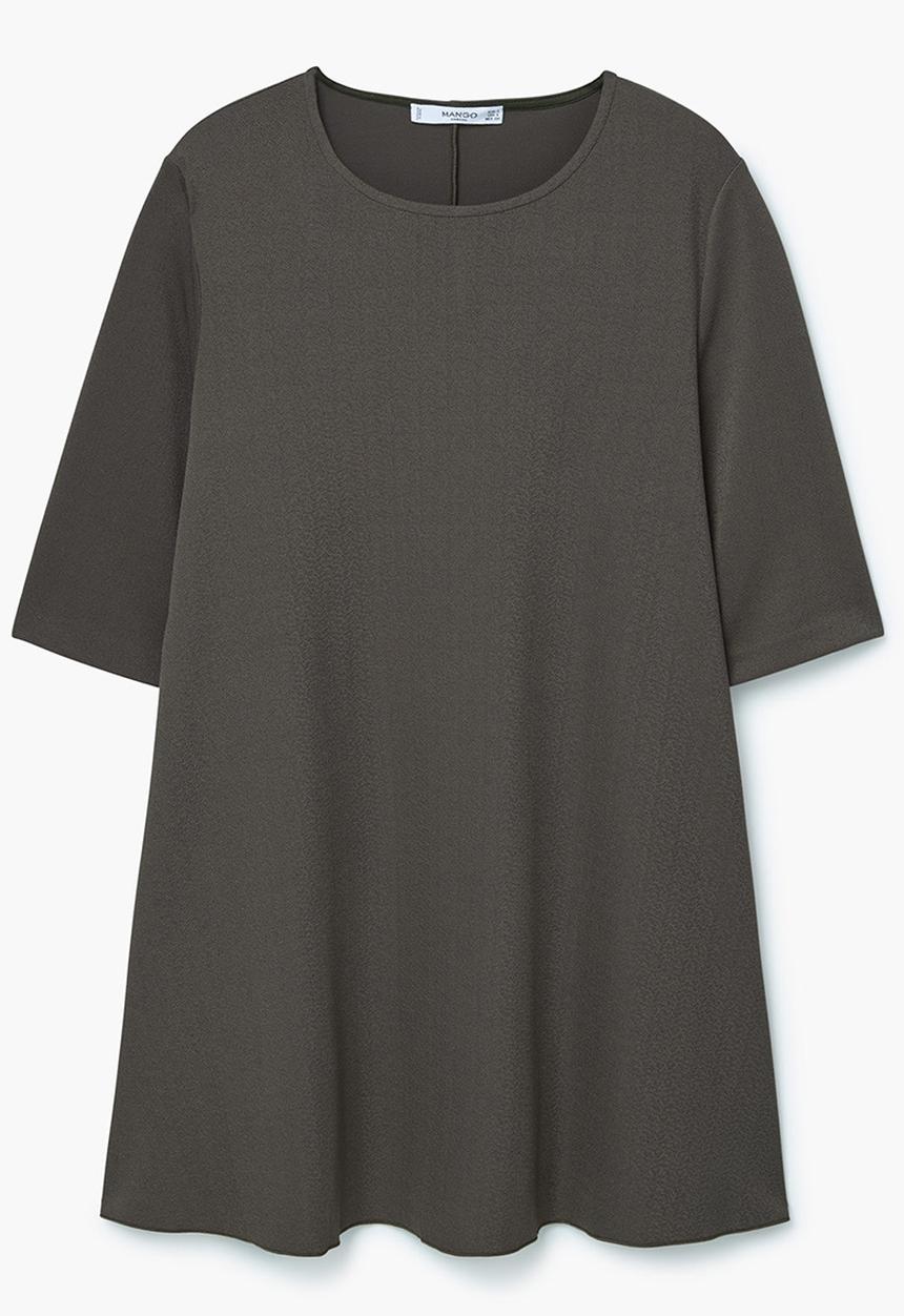 MANGO - Flowy T-shirt Khaki Green