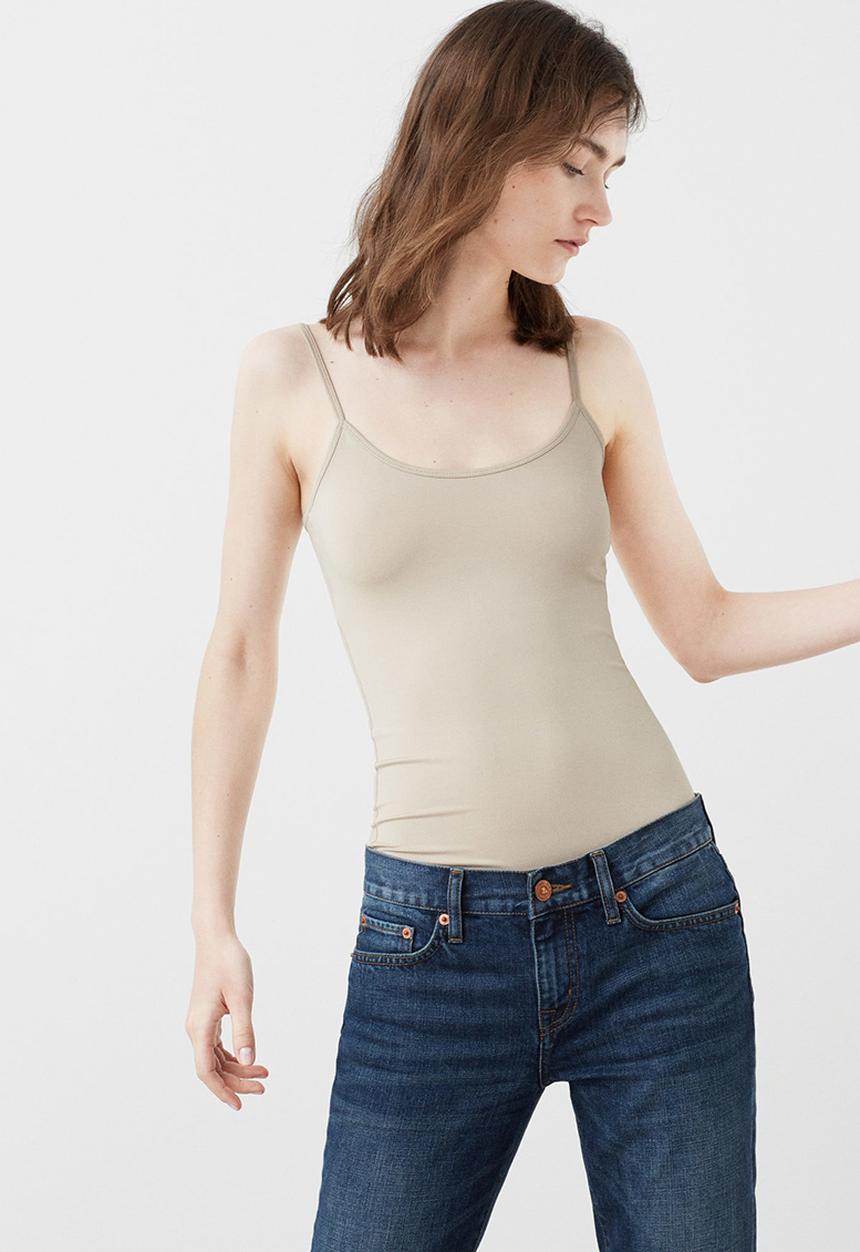 MANGO - Essential Cami Beige