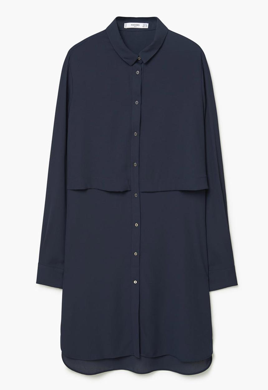 MANGO - Double Layer Shirt Navy