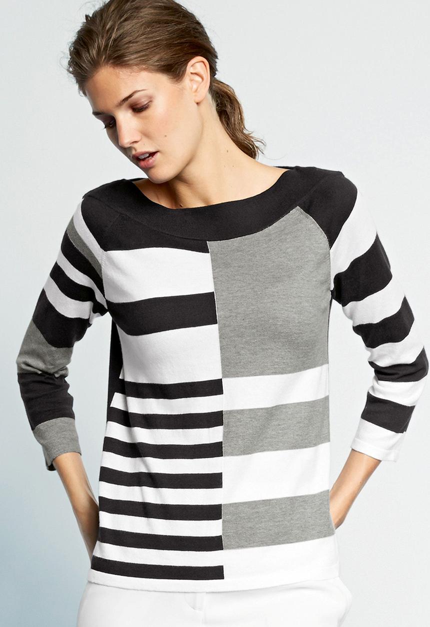 Next - Monochrome Bardot Sweater Multi-colour