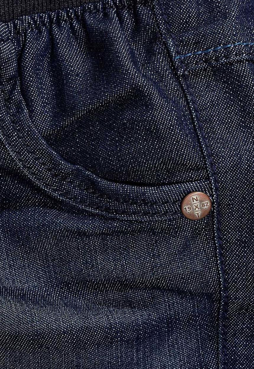 Next - Rib Waist Denim Shorts Dark Blue