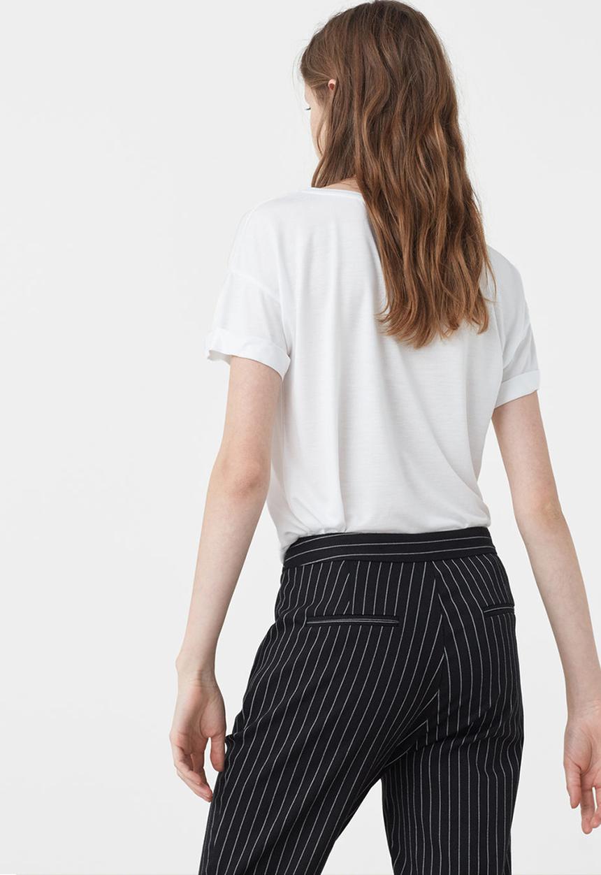 MANGO - Glitter Print T-shirt White