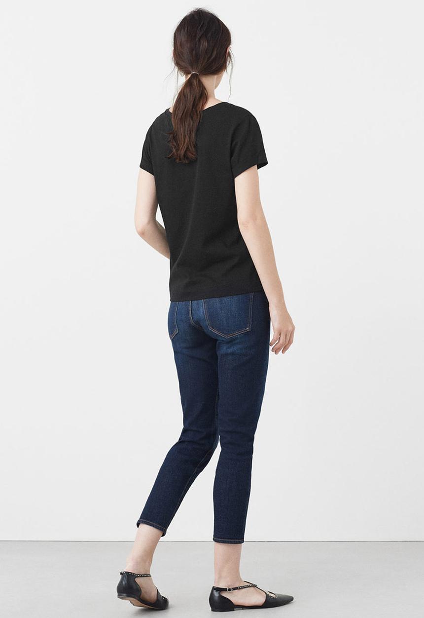 MANGO - Logo Short Sleeve T-shirt Black