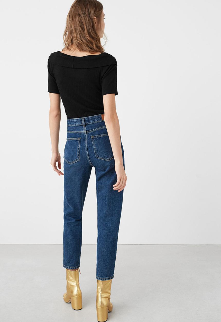 MANGO - Off-the-shoulder Wrap Top Black