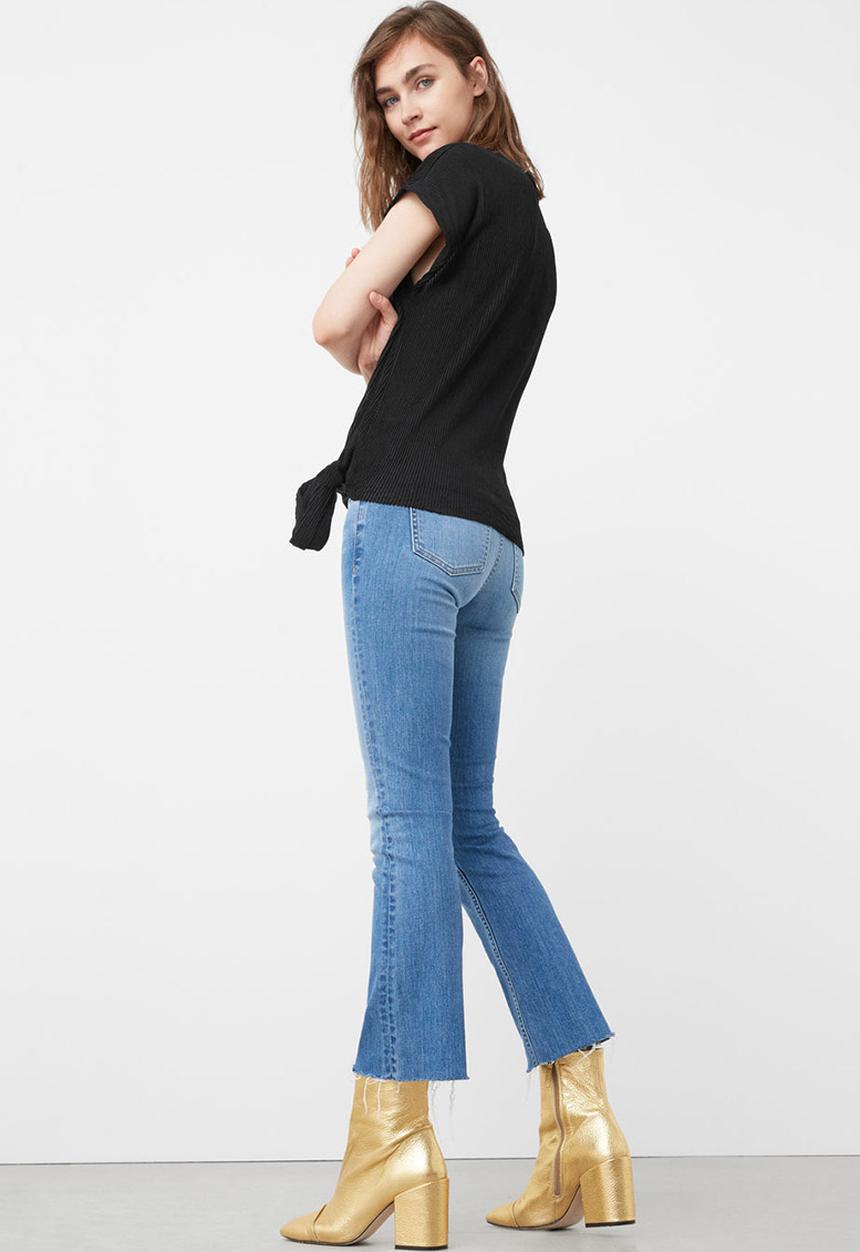 MANGO - Knot Detail T-shirt Black