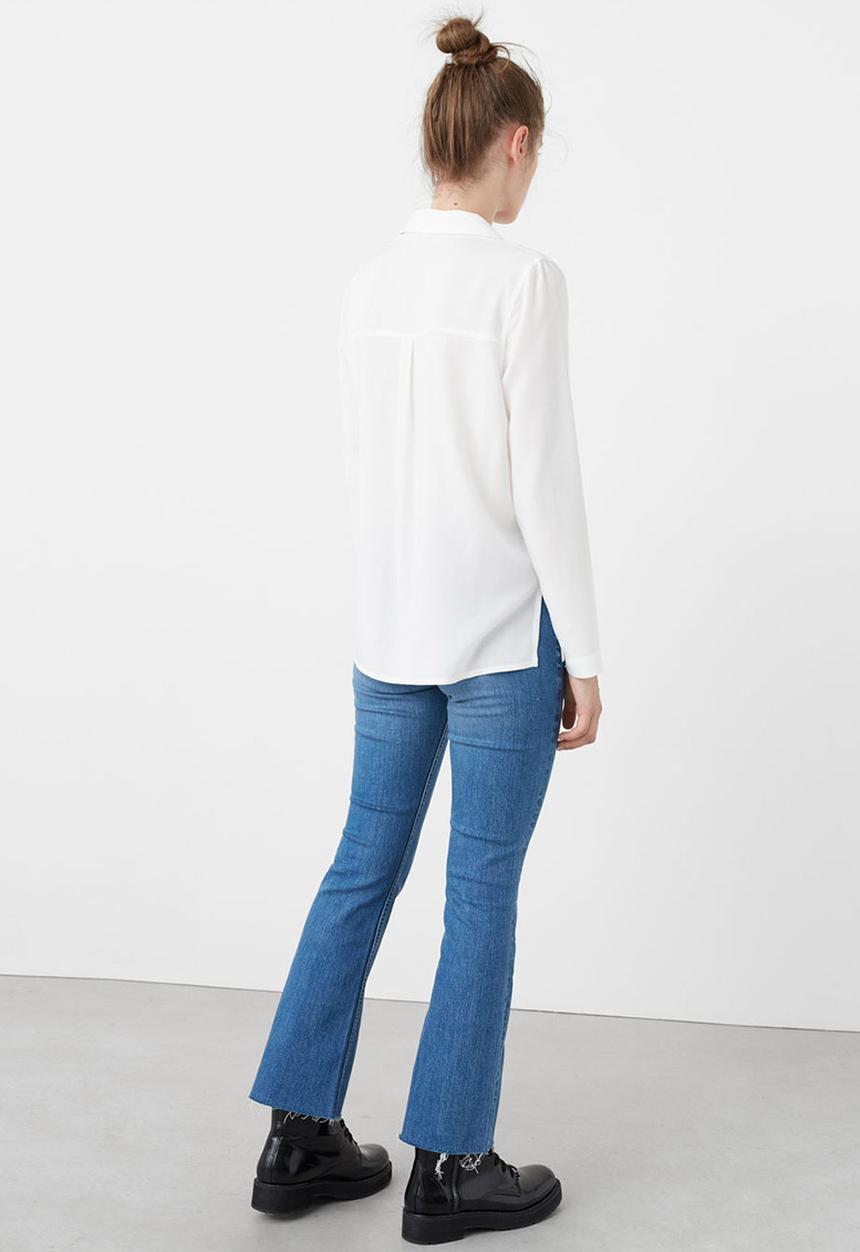 MANGO - Lace-up Shirt White