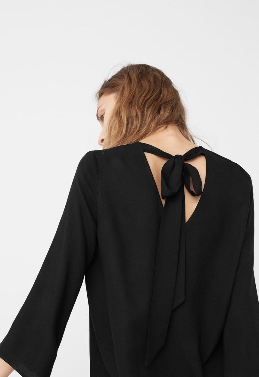 MANGO - Back Detail Blouse Black
