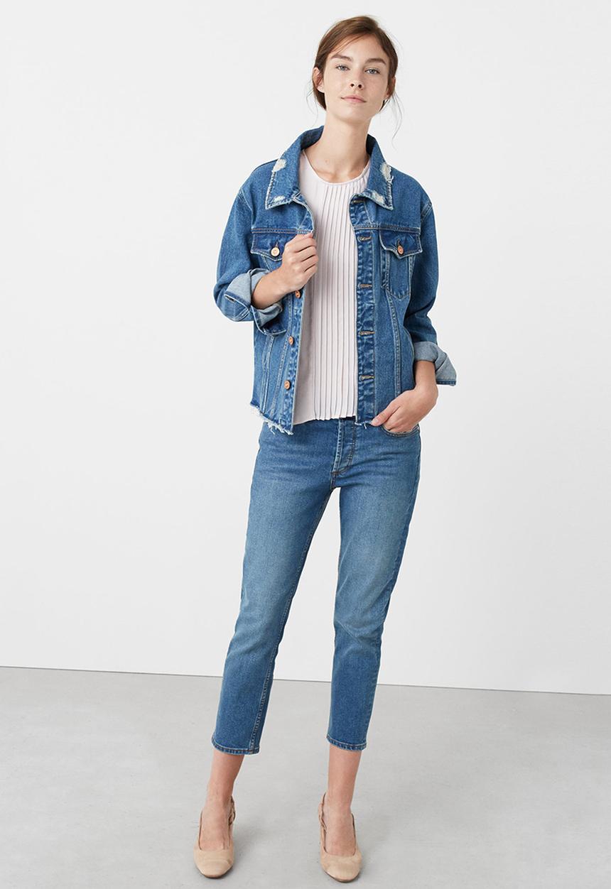 MANGO - Pleated Panel Top Neutral