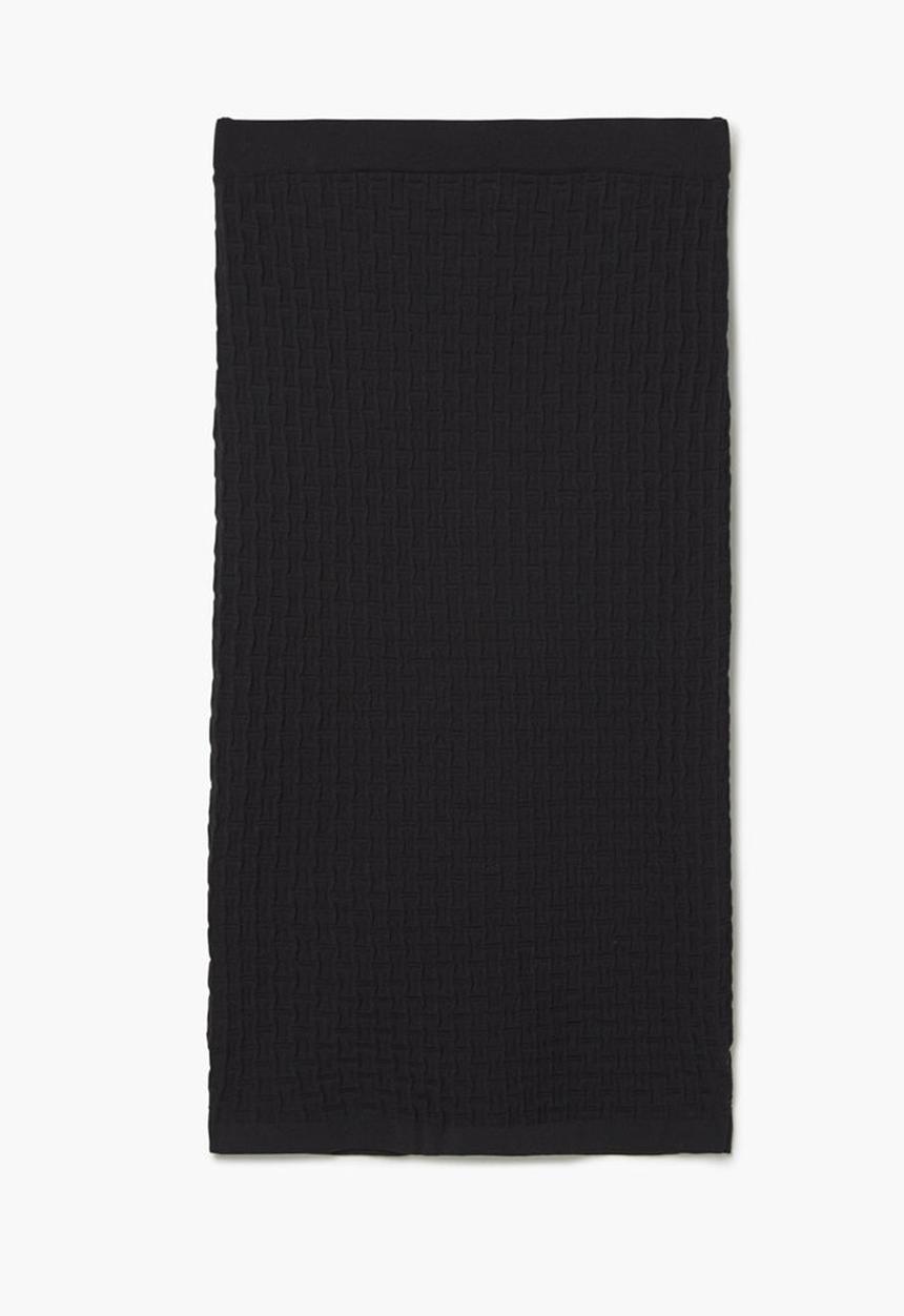 MANGO - Textured Pencil Skirt Black