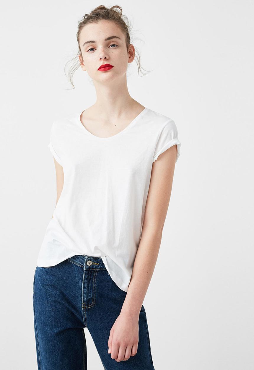 MANGO - Short Sleeve T-shirt White