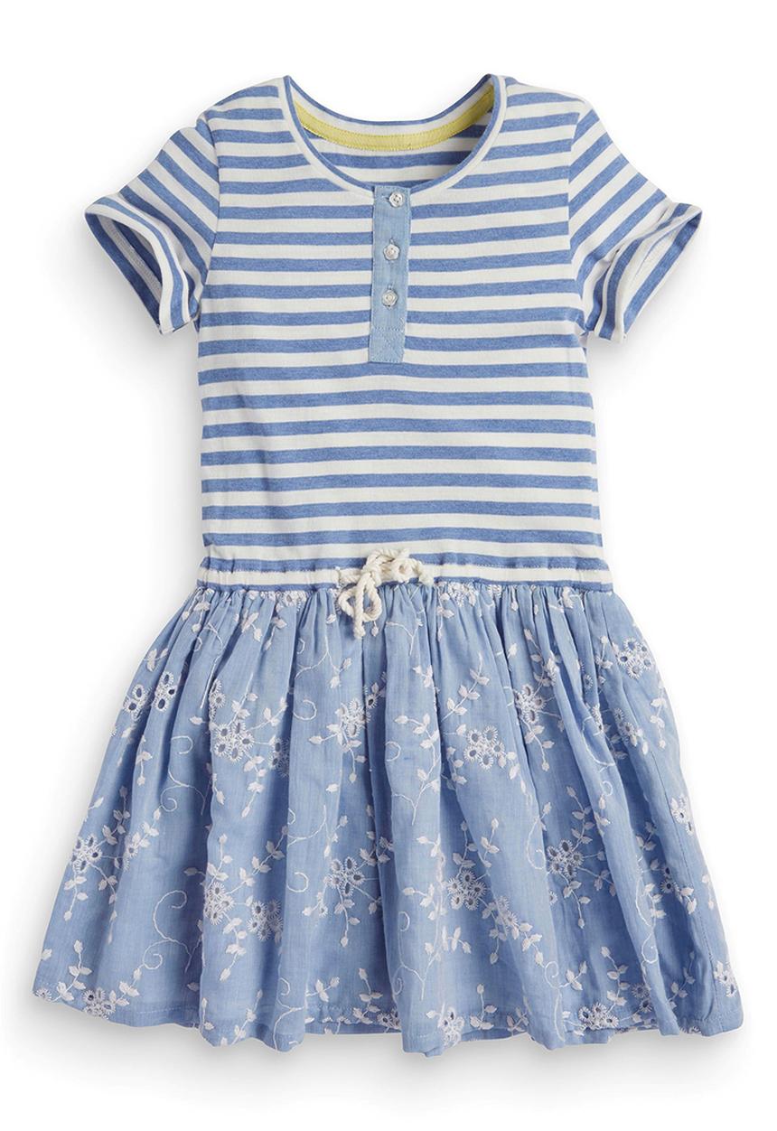 Next - Blue striped dress Blue and White