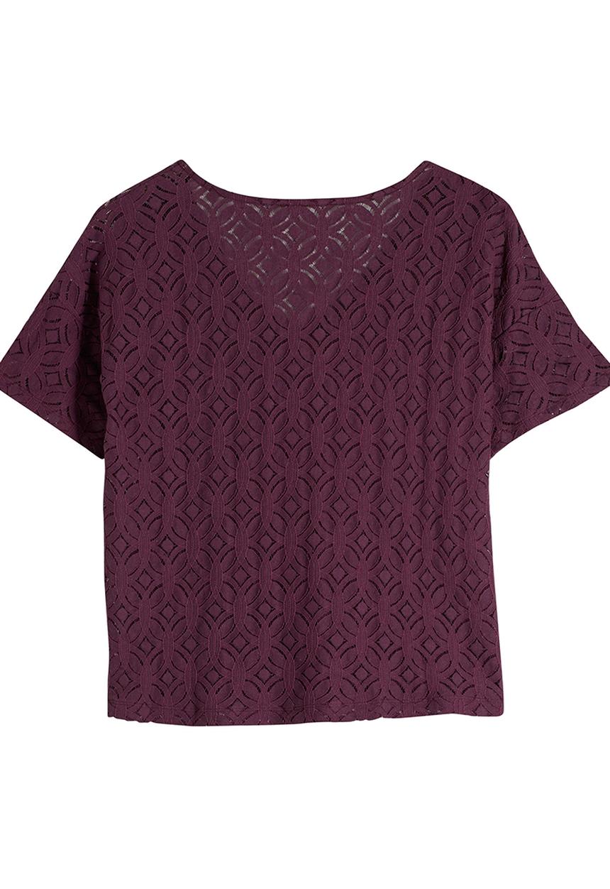 Next - Lace T-shirt Dark Purple Dark Purple
