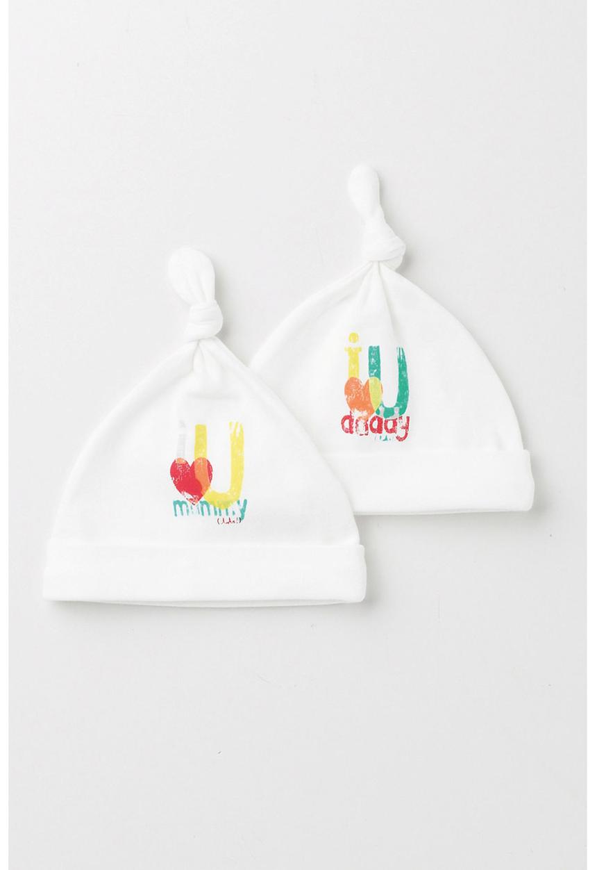 Next - 2-pack Mummy and Daddy Tie-top Hats Multi-colour