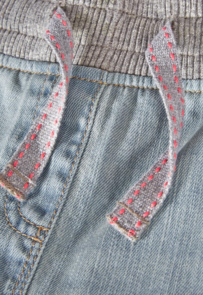 Next - Rib waist jogger jeans Pale Blue